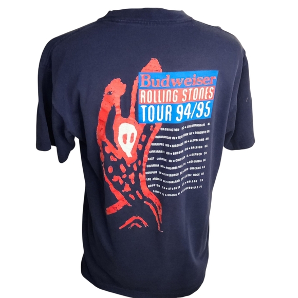 Vtg 1994-1995 Rolling Stones Concert T-shirt  Mens LARGE Made USA Voodoo Lounge - Picture 9 of 12